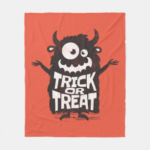 Niedliches Halloween-Monster Fleecedecke