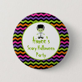 Niedliches Halloween-Monster-Girl-Halloween-Party Button