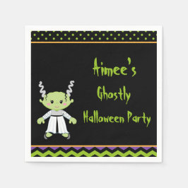 Niedliches Halloween-Monster-Girl-Halloween-Party Serviette