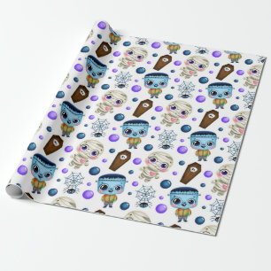 Niedliches Halloween-Monster-Muster Geschenkpapier