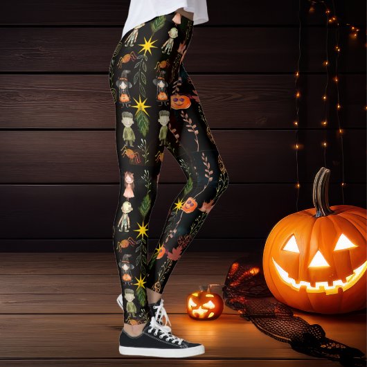 Niedliches Halloween-Monster-Muster Leggings