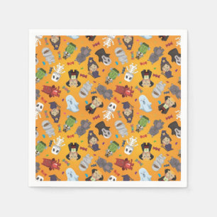 Niedliches Halloween-Monster-Muster Serviette
