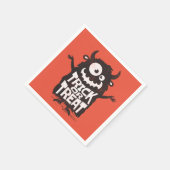 Niedliches Halloween-Monster Serviette (Ecke)