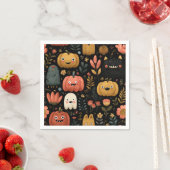 Niedliches Halloween-Monster und Pumpkins-Muster Serviette (Beispiel)