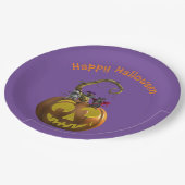 Niedliches Halloween-Mouse-Trio Pappteller (Schrägansicht)