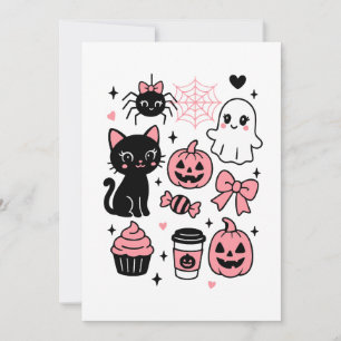 Niedliches Halloween-Muster Feiertagskarte