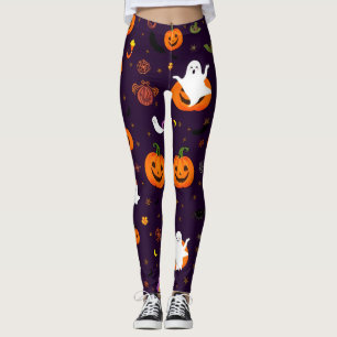 Niedliches Halloween-Muster - Geister, Pumpkins, B Leggings