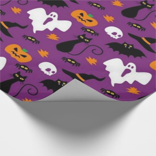 Niedliches Halloween-Muster Geschenkpapier (Ecke)