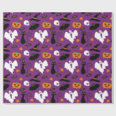 Niedliches Halloween-Muster Geschenkpapier (Flach)