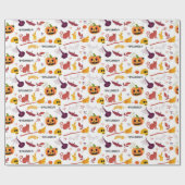 Niedliches Halloween-Muster Geschenkpapier (Flach)
