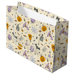 Niedliches Halloween-Muster Große Geschenktüte