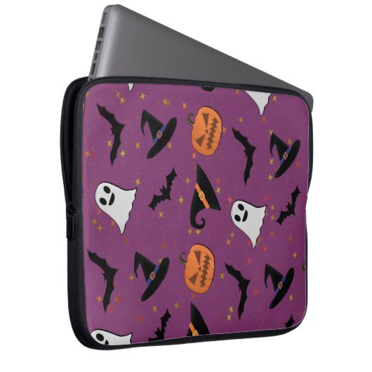 Niedliches Halloween-Muster Laptopschutzhülle (Vorne Rechts)