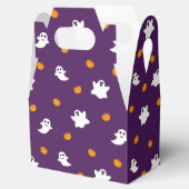 Niedliches Halloween-Muster mit Lila Hintergrund Geschenkschachtel (Geöffnet)