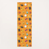 Niedliches Halloween-Muster mit orangefarbenem Hin Yogamatte (Vorderseite)