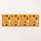 Niedliches Halloween-Muster mit orangefarbenem Hin Yogamatte (Vorderseite (Horizontal))