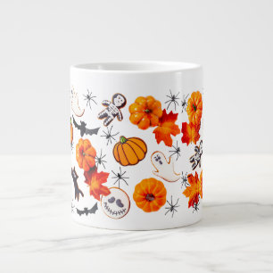 Niedliches Halloween-Muster mit Pumpkins, Geistern Jumbo-Tasse