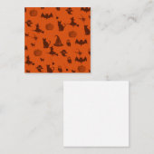 Niedliches Halloween-Muster Mitteilungskarte (Vorne/Hinten)