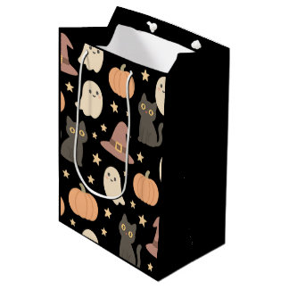 Niedliches Halloween-Muster Mittlere Geschenktüte