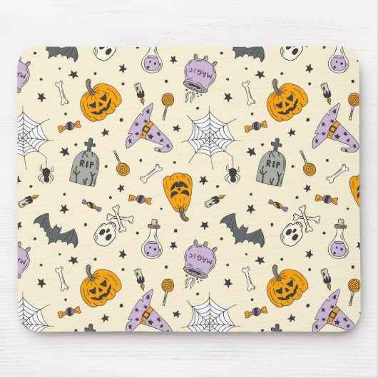 Niedliches Halloween-Muster Mousepad (Vorne)