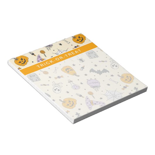 Niedliches Halloween-Muster Notizblock (angewinkelt)