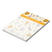 Niedliches Halloween-Muster Notizblock (Rotiert)