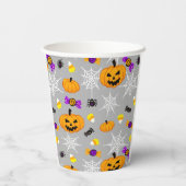 Niedliches Halloween-Muster Pappbecher (Rückseite)