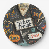 Niedliches Halloween-Muster Pappteller (Vorderseite)