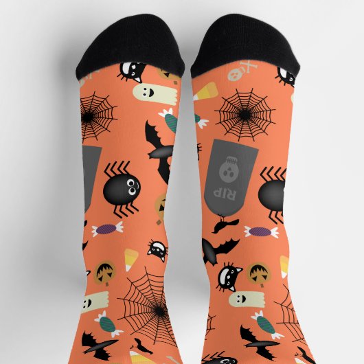 Niedliches Halloween-Muster Socken (Oben)