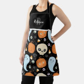 Niedliches Halloween-Mustermonogramm Schürze (InSitu)