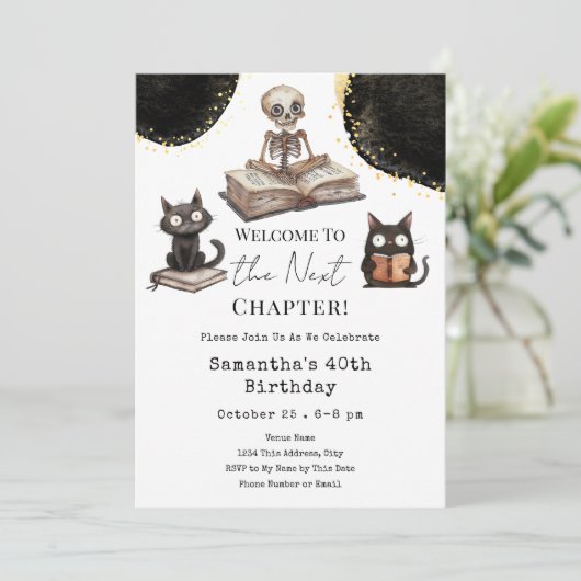 Niedliches Halloween Nächstes Kapitel 40. Erwachse Einladung (Stehend Vorderseite)