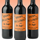Niedliches Halloween, Name, Black Orange 6 Weineti Bierflaschenetikett