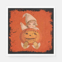 Niedliches Halloween Napkins, Vintages Halloween