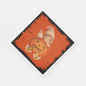 Niedliches Halloween Napkins, Vintages Halloween Serviette (Ecke)