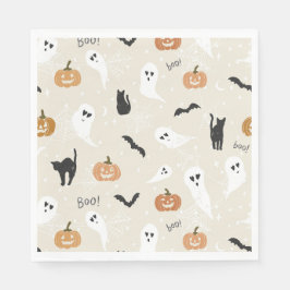 Niedliches Halloween-Neapel und Party Serviette