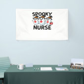 Niedliches Halloween Nurse Ghosts Cartoon Classic Banner (Messeveranstaltung)