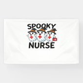 Niedliches Halloween Nurse Ghosts Cartoon Classic Banner (Horizontal)