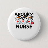 Niedliches Halloween Nurse Ghosts Cartoon Classic Button (Vorderseite)