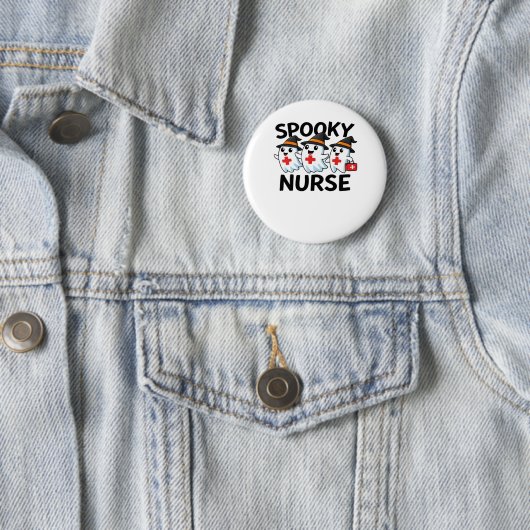 Niedliches Halloween Nurse Ghosts Cartoon Classic Button (Beispiel)