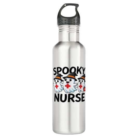 Niedliches Halloween Nurse Ghosts Cartoon Classic Edelstahlflasche (Vorderseite)