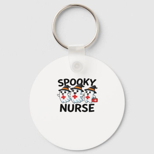 Niedliches Halloween Nurse Ghosts Cartoon Classic Schlüsselanhänger (Vorderseite)