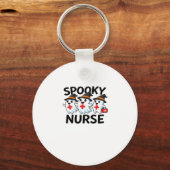 Niedliches Halloween Nurse Ghosts Cartoon Classic Schlüsselanhänger (Vorderseite)