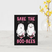 Niedliches Halloween-Oktober Brustkrebs-Sensibilis Karte (Gelbe Blume)