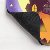 Niedliches Halloween-Oktober Hexenkatze Mousepad (Ecke)