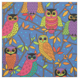 Niedliches Halloween Orange Green Blue Pattern Stoff