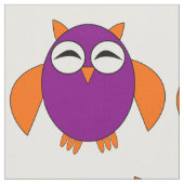 Niedliches Halloween-Owl-Flechtwerk Stoff (Nahaufnahme)
