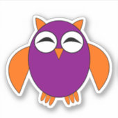 Niedliches Halloween-Owl geformt Aufkleber (Vorderseite)