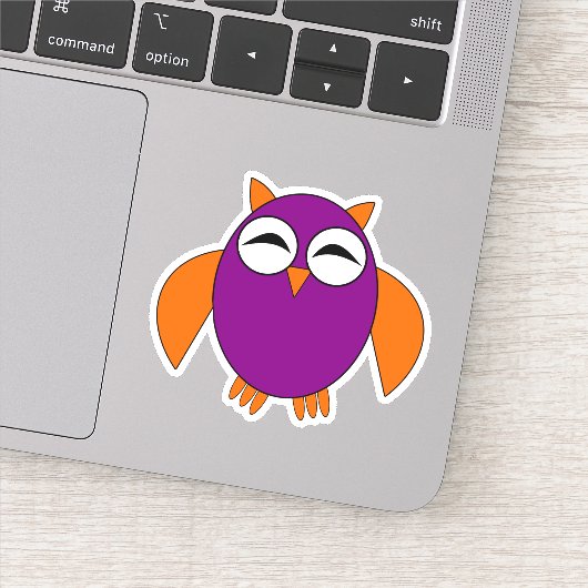Niedliches Halloween-Owl geformt Aufkleber (Detail)