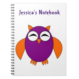 Niedliches Halloween Owl individualisierbares Note Notizblock