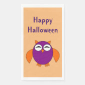 Niedliches Halloween-Owl Serviette (Vorderseite)