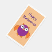Niedliches Halloween-Owl Serviette (Ecke)